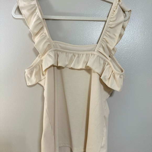 Women's Cream Ruffle Top - Picture 4 of 6